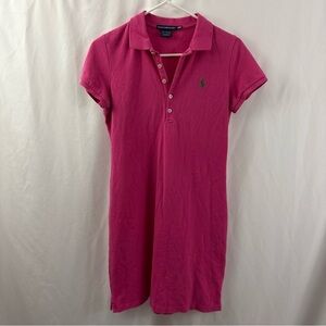 Ralph Lauren Sport Woman Hot Pink Short Sleeve Dress Size M  100%